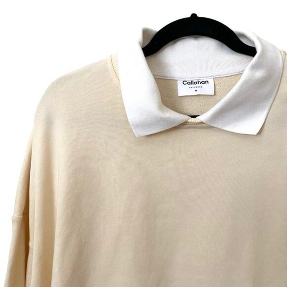 CALLAHAN KNITWEAR Diana Collared Sweatshirt NWT‎ Sz Med - Picture 3 of 5